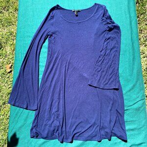 Y2K Ribbed Stretch Dress w/ Bell Sleeves